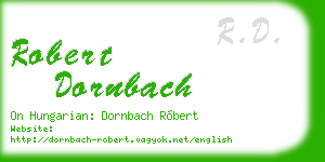 robert dornbach business card